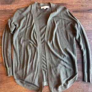 LOFT Olive Cardigan Sweater